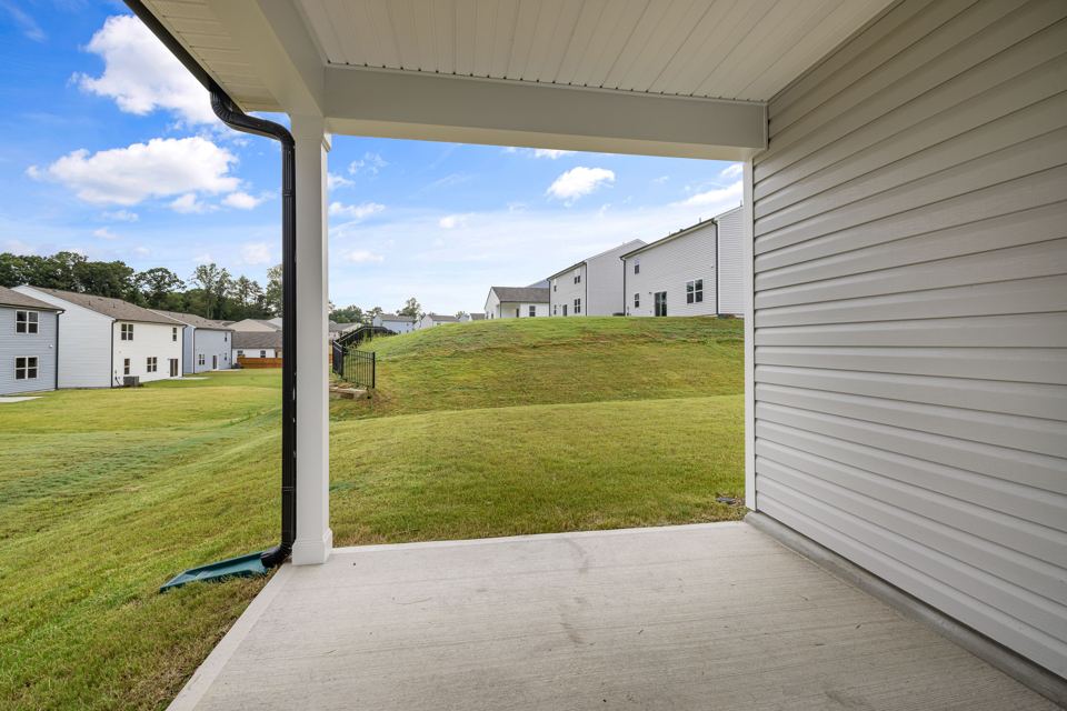 Representative residential concrete patio used as an outdoor living surface